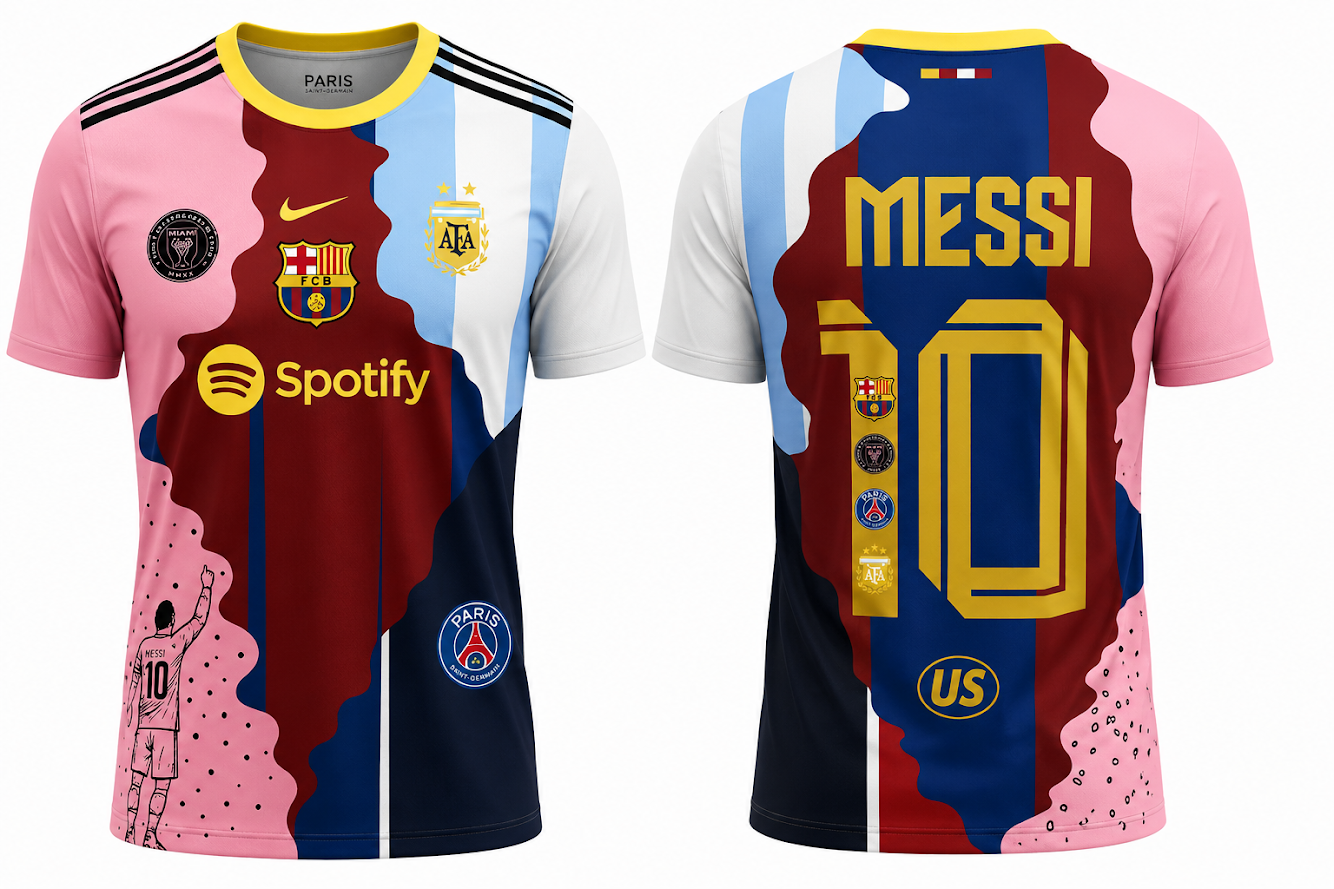 Jerseyjunction Messi Legacy Fusion Jersey โ Custom Name & Number Football Jersey