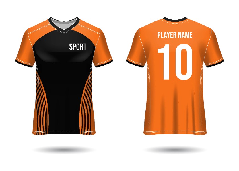 100% Customizable V Neck Half Sleeve Jersey