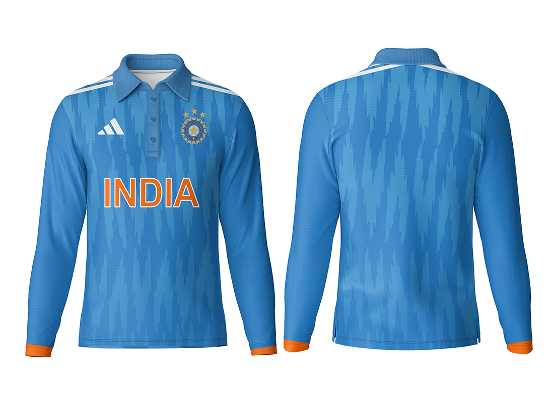 India World Cup Jersey Collection CWC ODI 2023 polo neck full sleeve