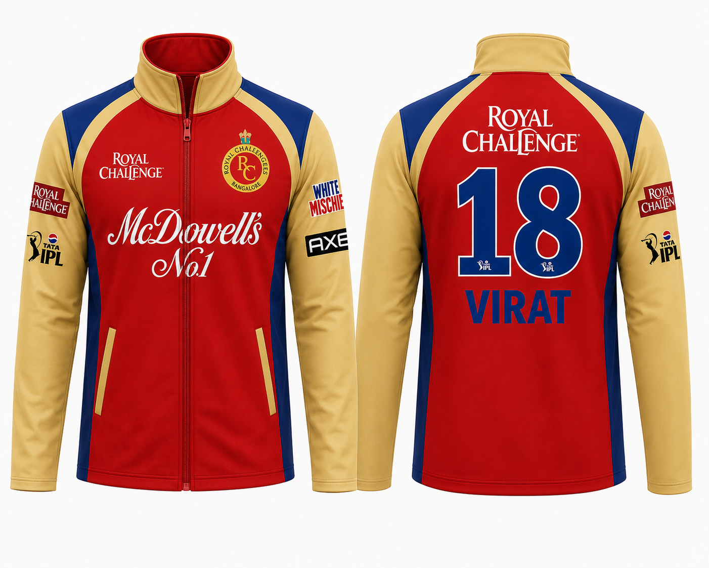 Customized Customized RCB red and gold old era jacket