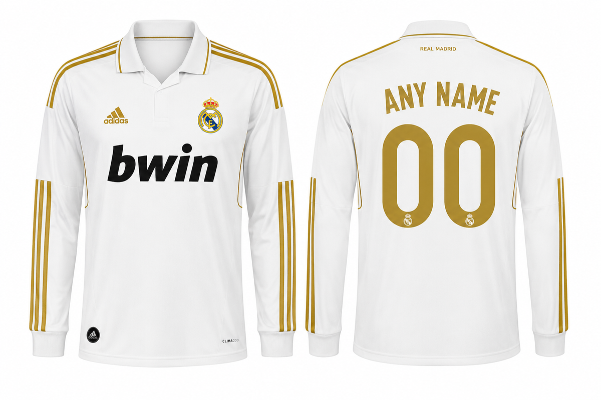 JerseyJunction Real Madrid Home 11 12 Retro Jersey Full Sleeves