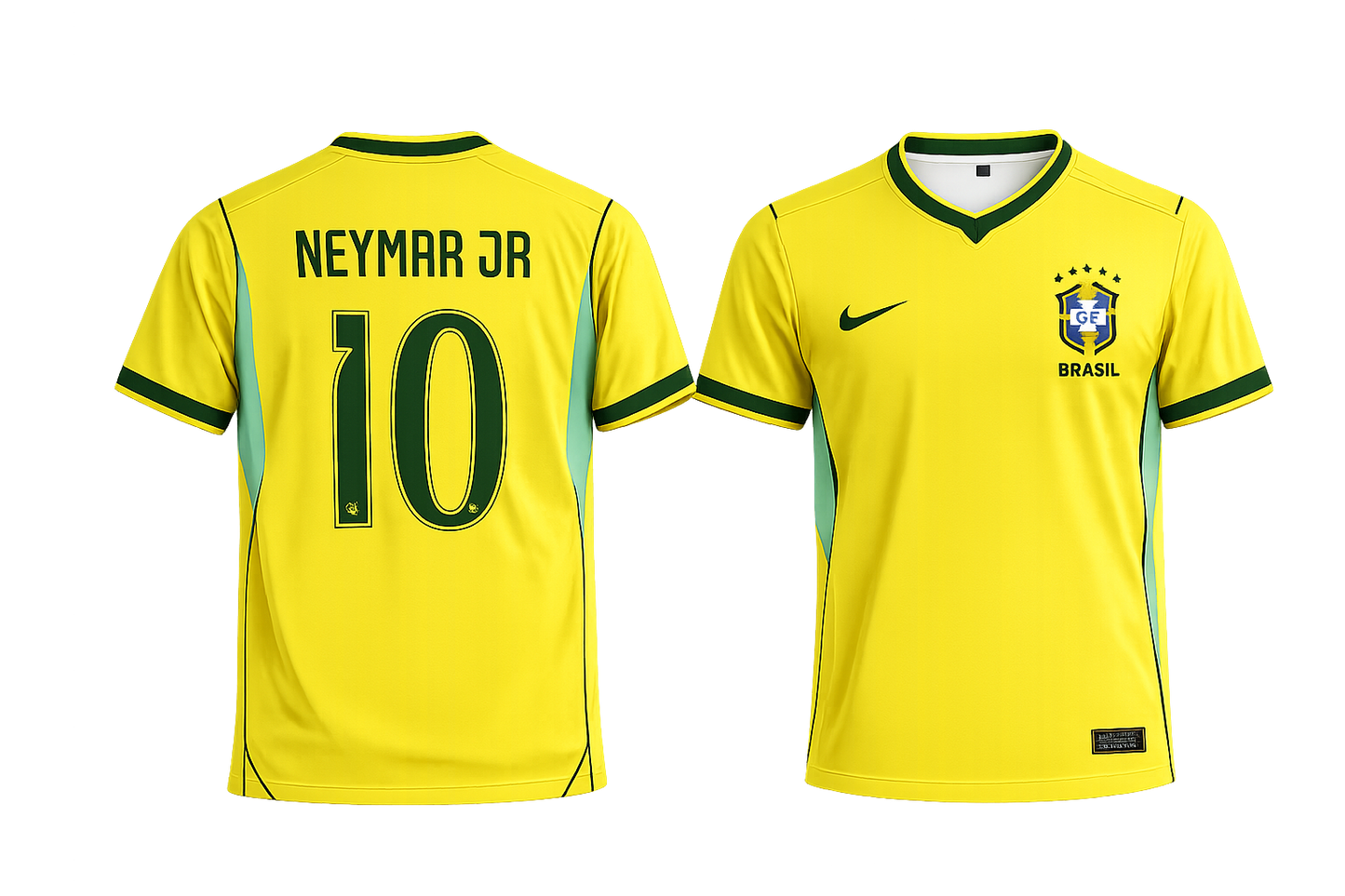 Jerseyjunction Brazil Neymar Home Jersey 2024 โ Custom Name & Number Football Jersey