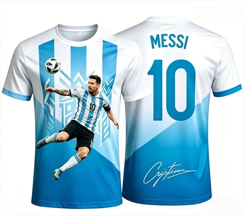 Jersey Junction Argentina MESSI Football Jersey | Custom Name & Number