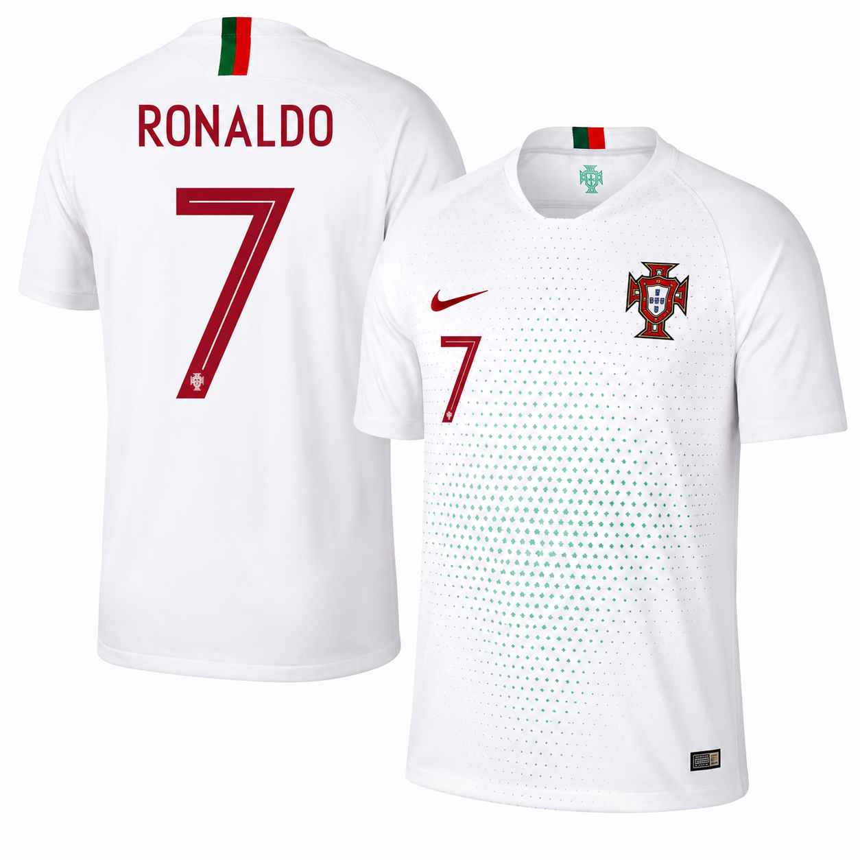 Cristiano Ronaldo #7 Portugal Away Jersey | Custom Name & Number Football Shirt