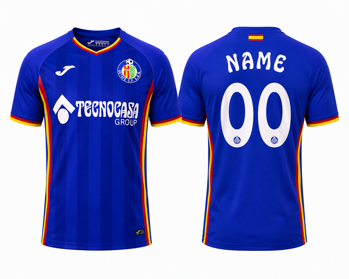JerseyJunction Getafe 26-27 Home Kit print your name number