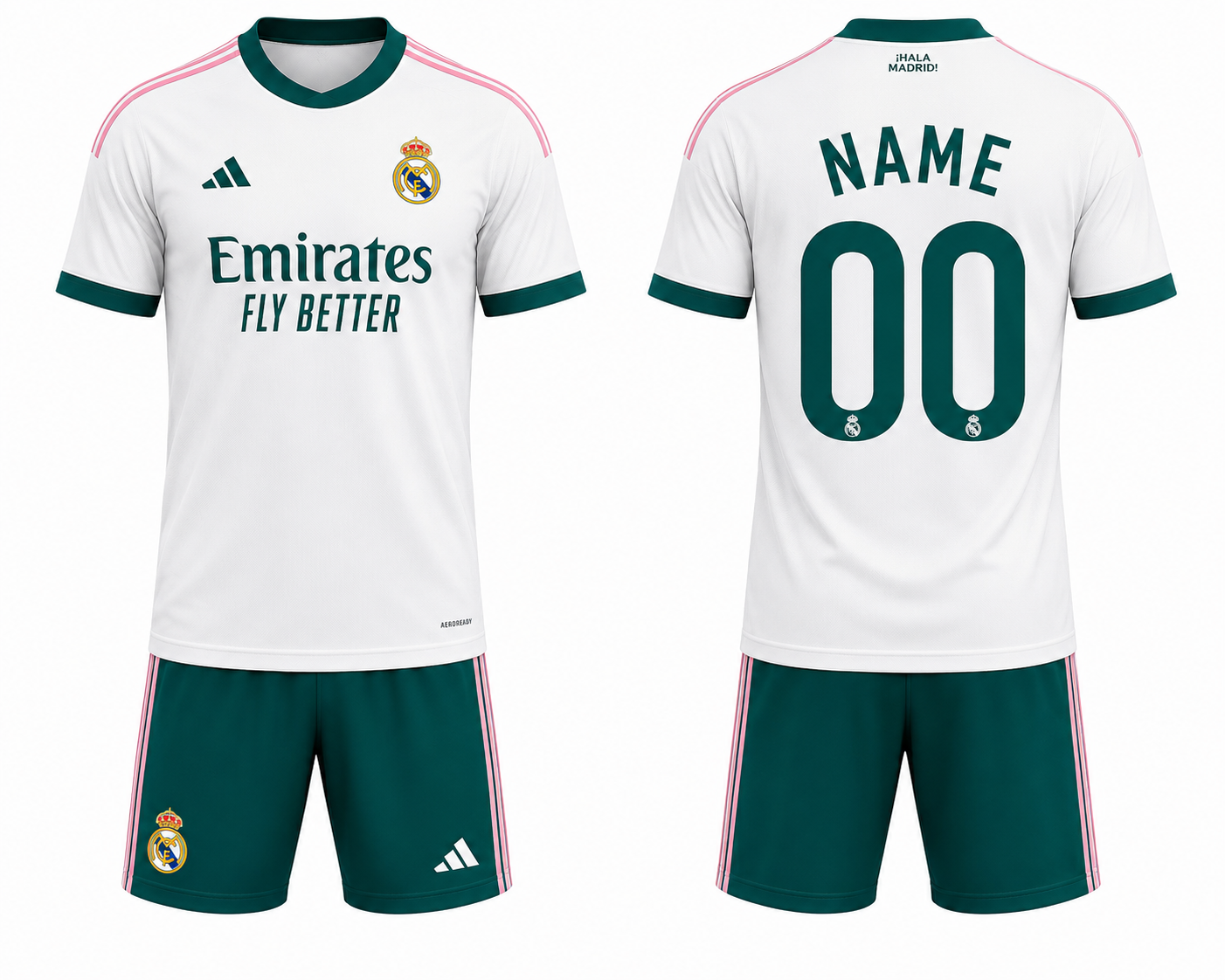 JerseyJunction Real Madrid 26-27 Home Kit print jersey with shorts