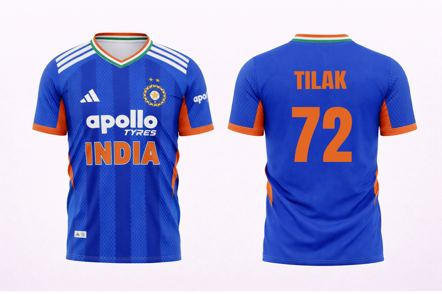 JerseyJunction Customized Replica Tilak Varma India T20 2026 Cricket Jersey