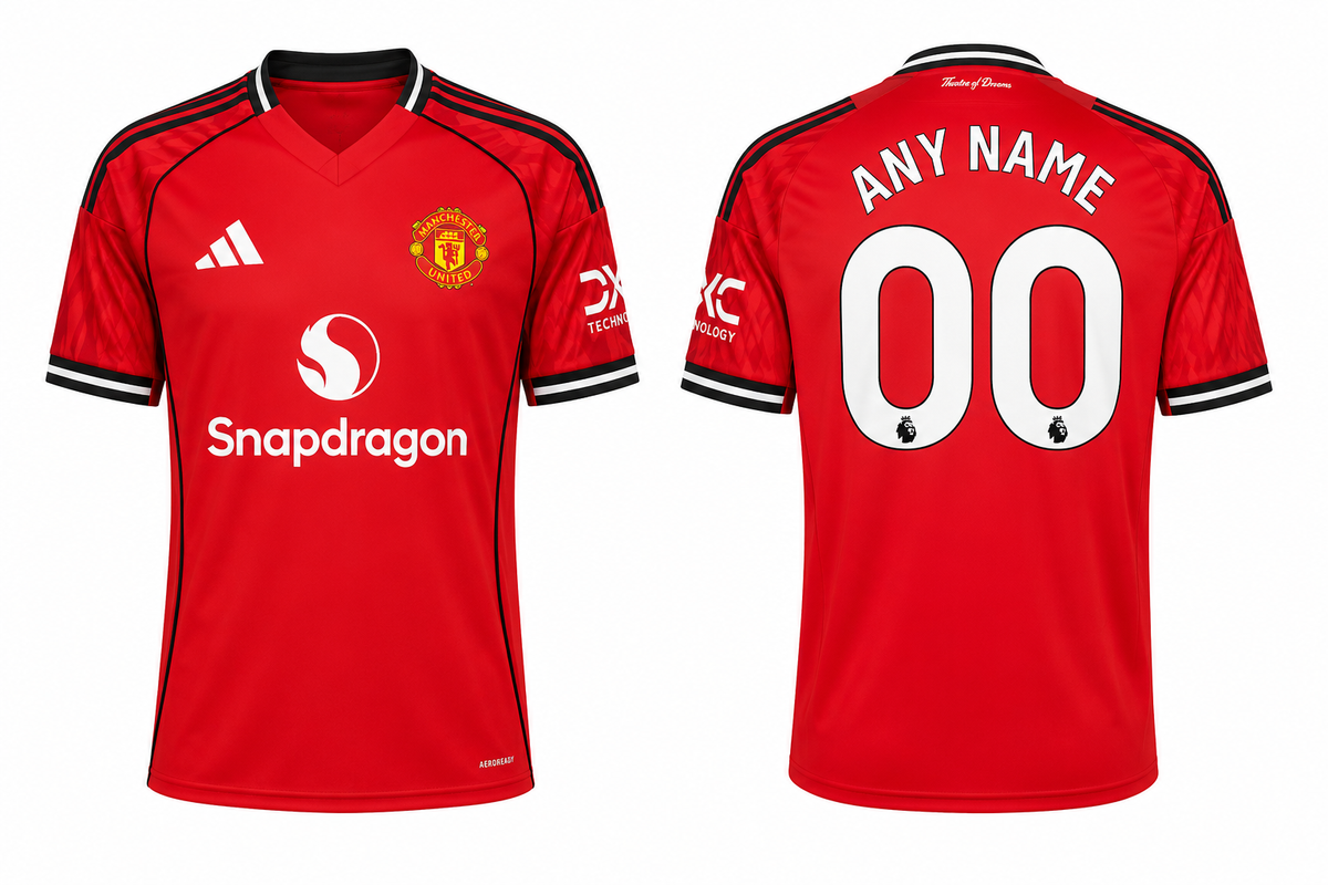 Jerseyjunction Manchester United Home Kit 2025-26 Customizable