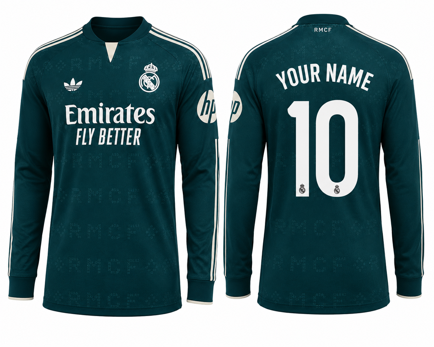 JerseyJunction Real Madrid full sleeves 26-27 Away Kit print your name number