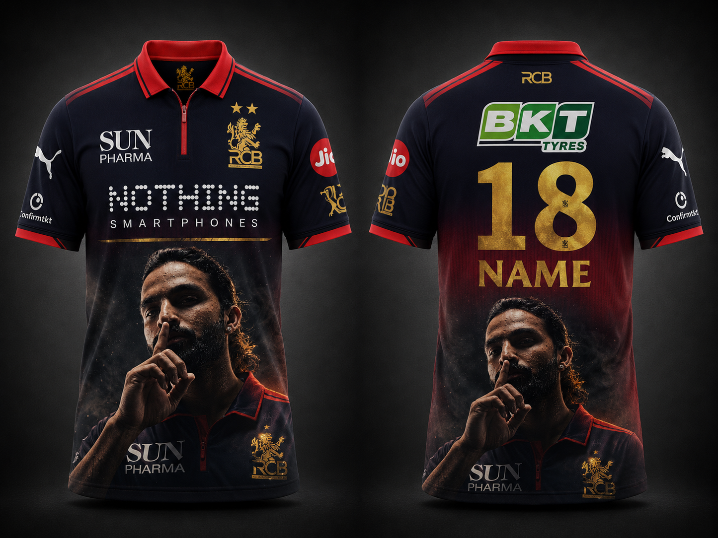 JerseyJunction Customized RCB latest 2026 jersey Half Sleeves rajat fan jersey