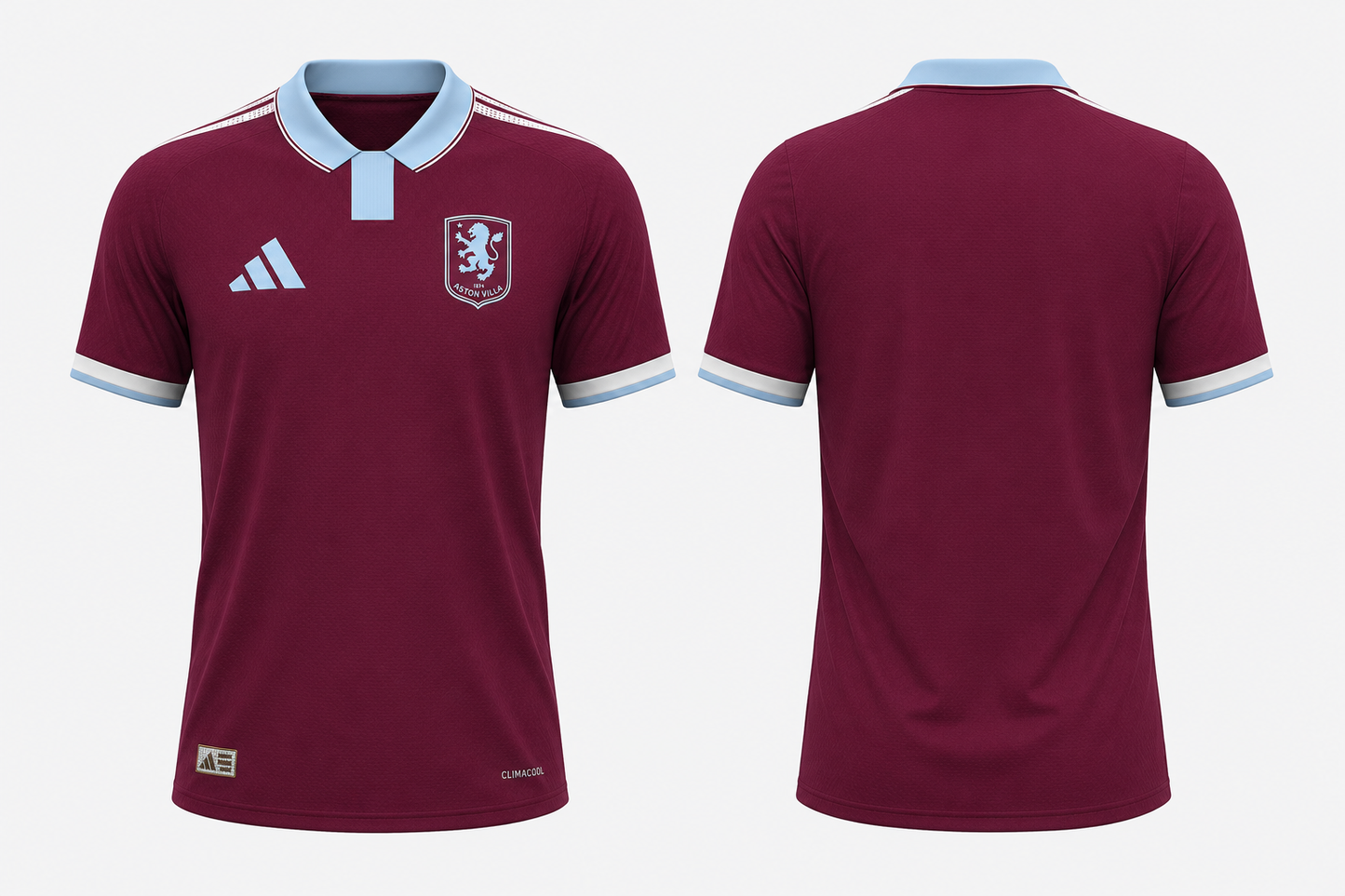 Jersey Junction Aston Villa 26-27 Home kit print your name number