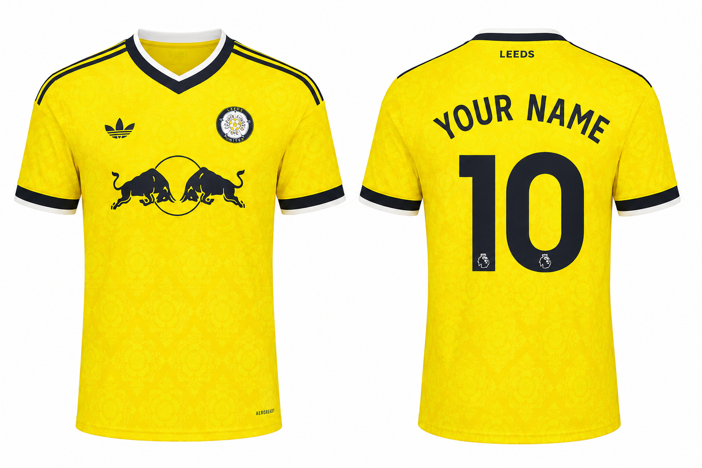Jersey Junction Leeds United 26-27 Away Kit print your name number