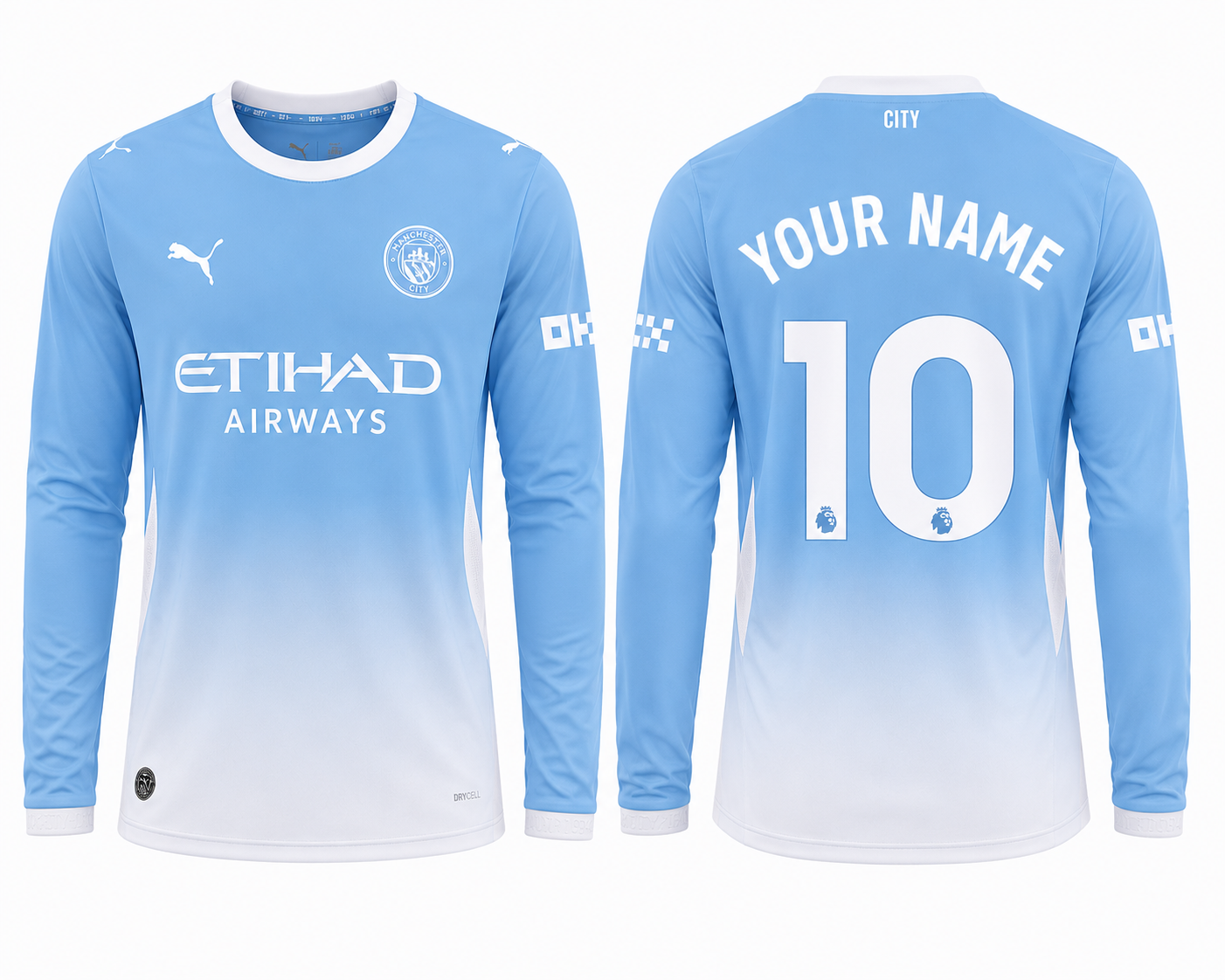 Jersey Junction Manchester City 26-27 Home Kit full sleeves print your name number