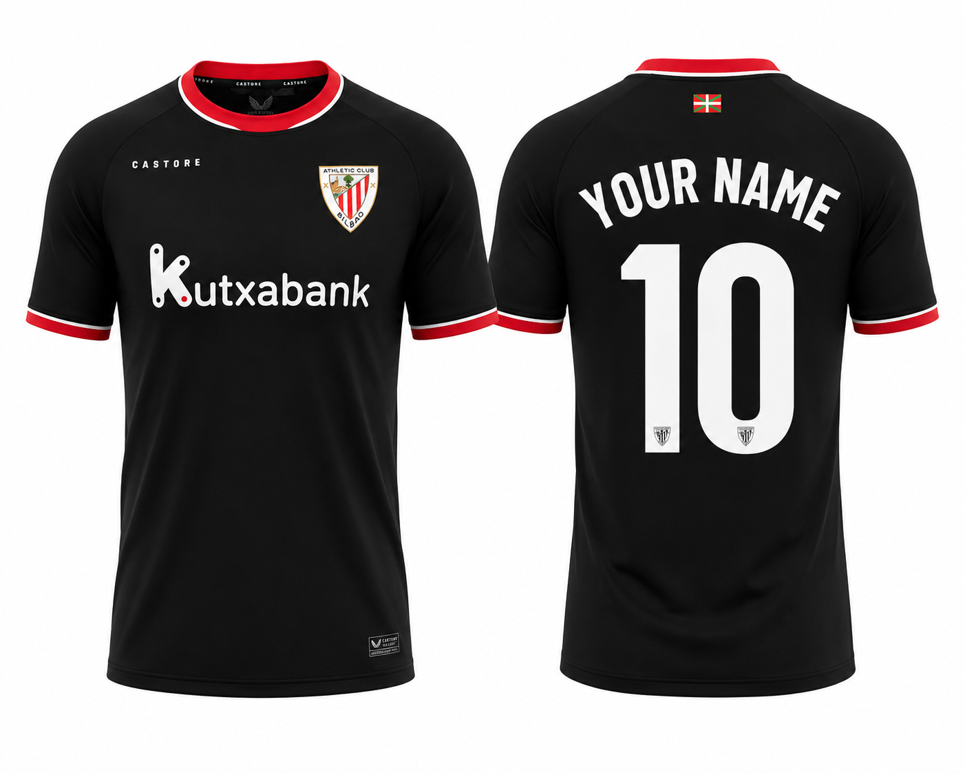 JerseyJunction Athletic Bilbao 26-27 Away Kit print your name number