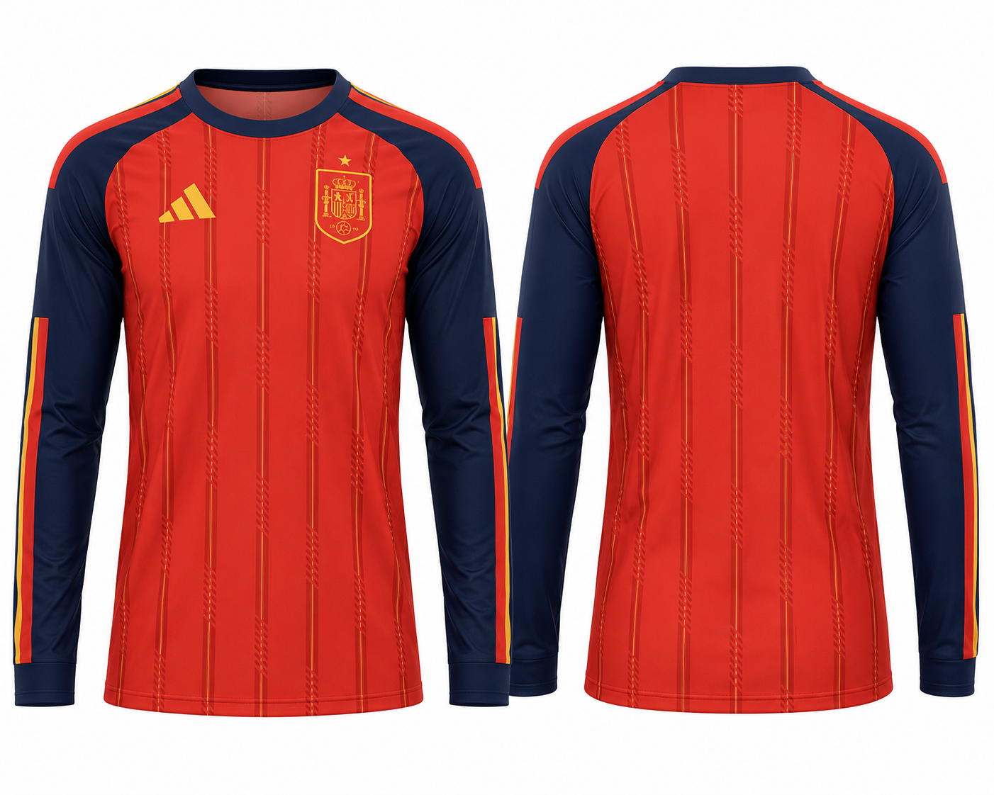 Spain Home Jersey 2026 Worldcup Long Sleeves Customizable