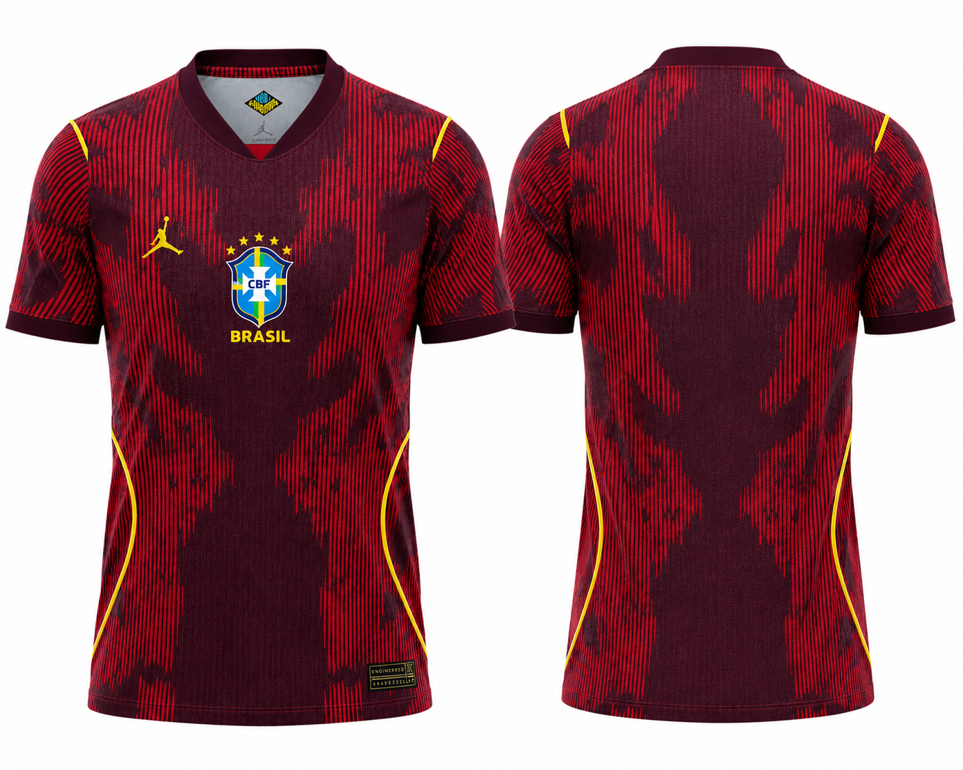 Brazil Jordan Special Edition Maroon Jersey 2026 Customisable