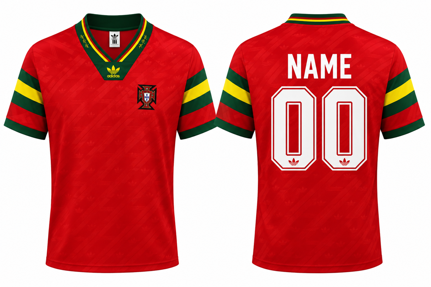 Jerseyjunction Portugal 1990 Home Retro Football Jersey | Custom Name & Number Soccer Jersey