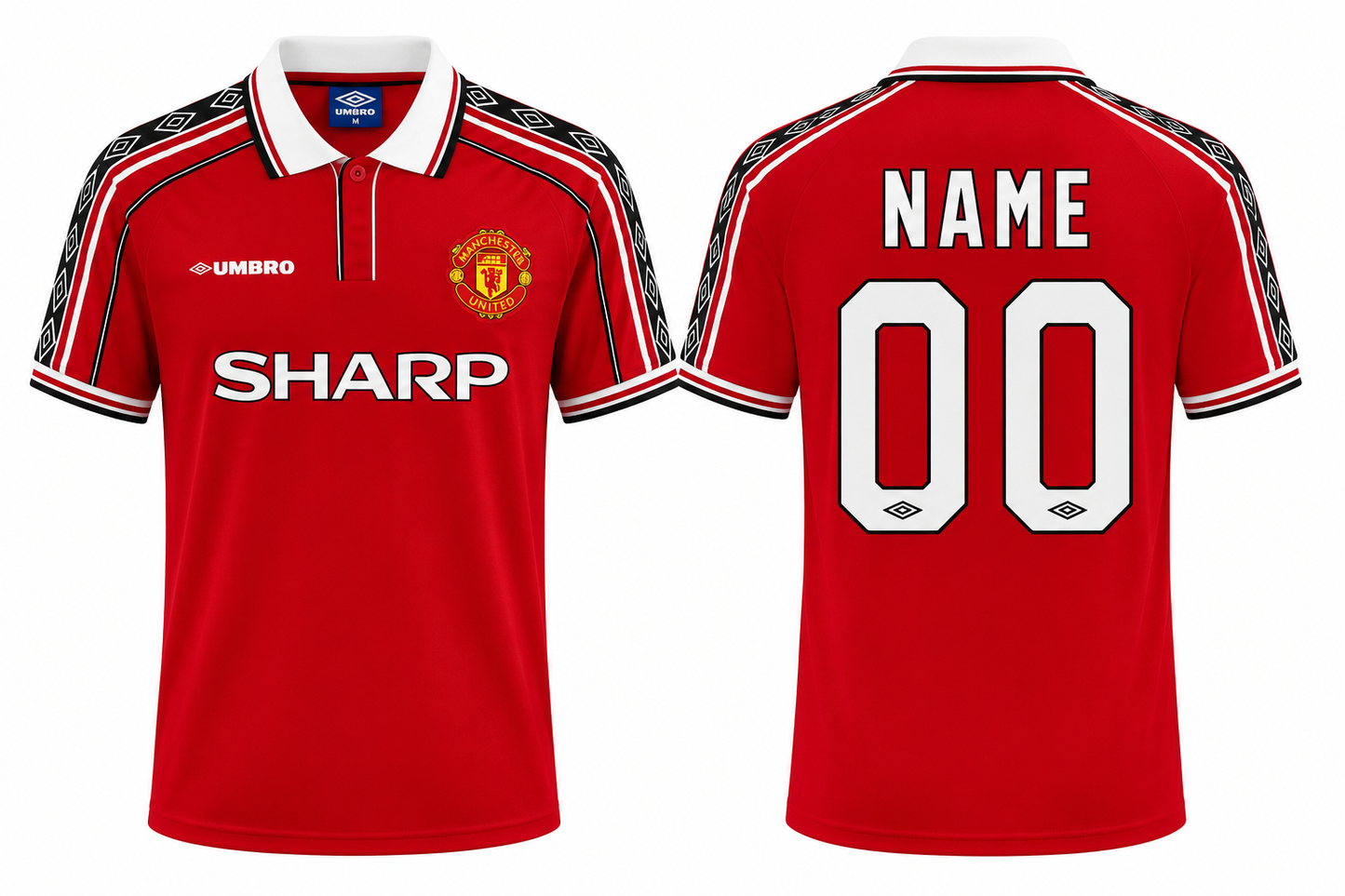 Jerseyjunction Manchester United 1998 Home Retro Jersey | Custom Name & Number