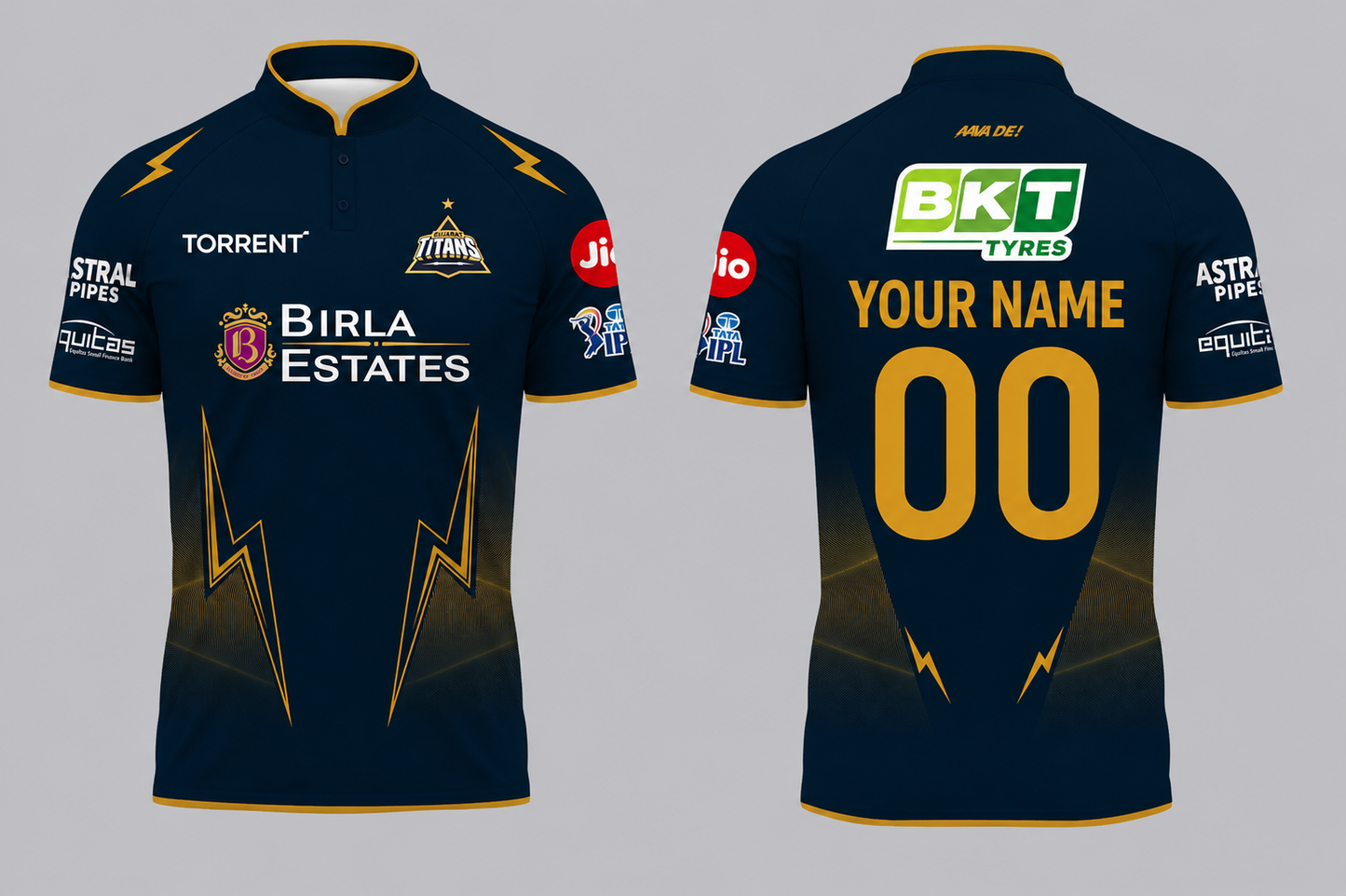 JerseyJunction Customized GUJRAT TITANS latest 2026 jersey Half Sleeves print name number