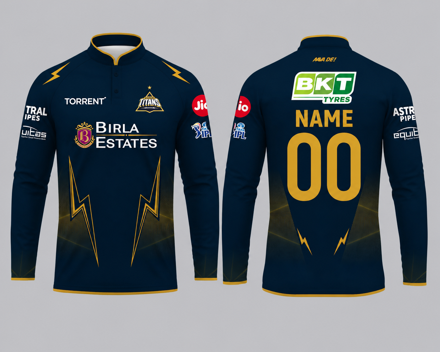 JerseyJunction Customized GUJRAT TITANS latest 2026 jersey Full Sleeves print name number