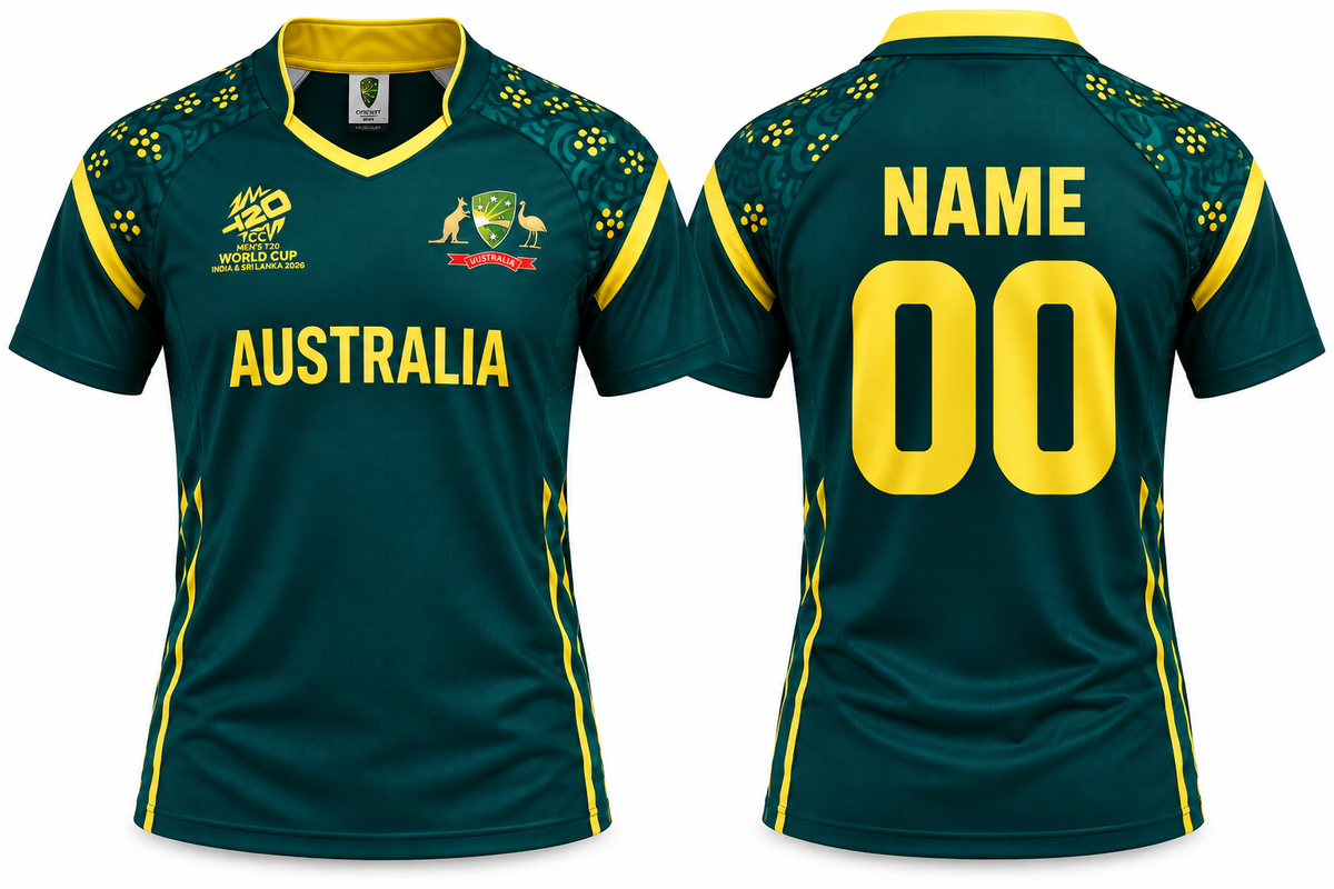 Jerseyjunction Australia cricket fan t20 worldcup 2025/26 jersey - Print your name number