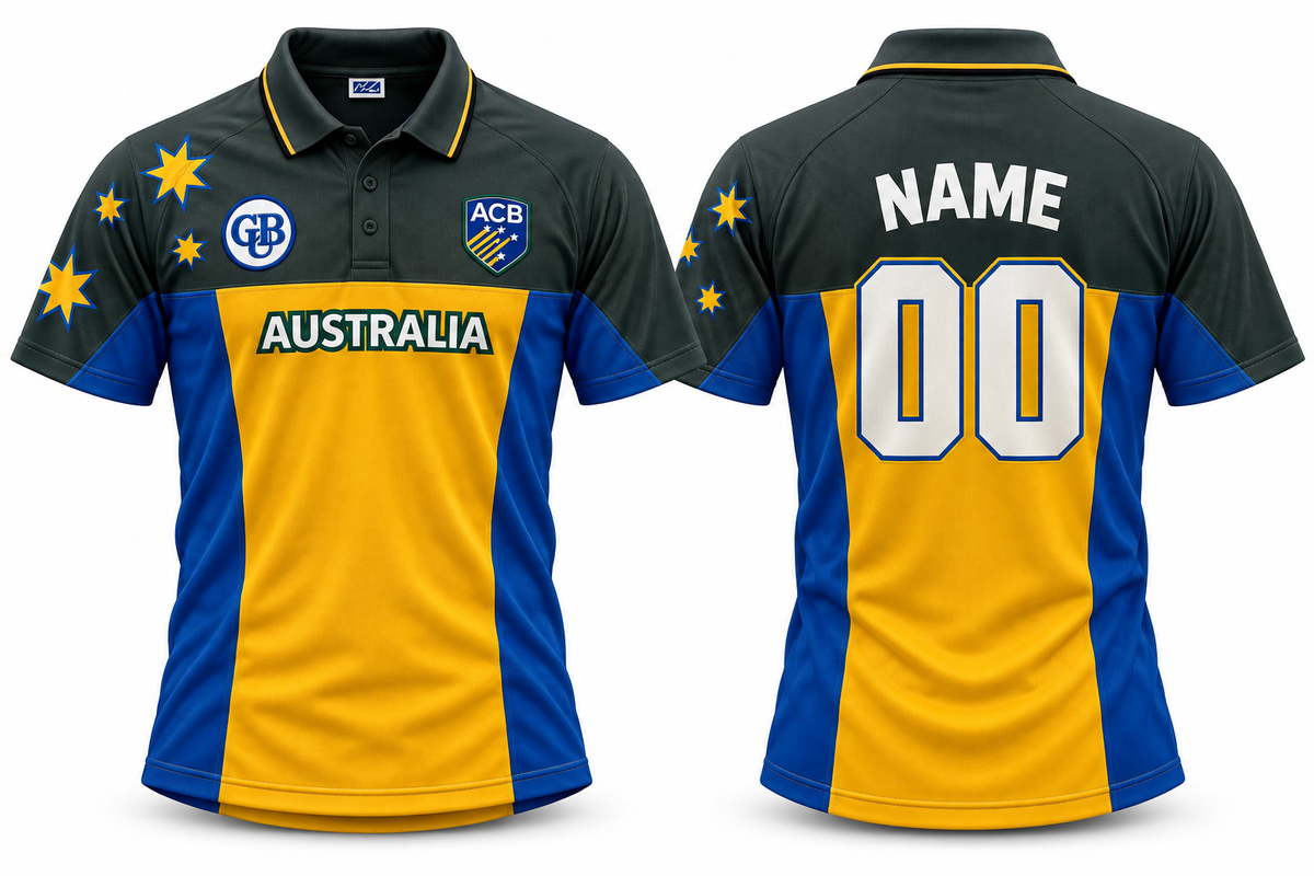 Jerseyjunction Australia cricket mens odi 2001 jersey - Print your name number