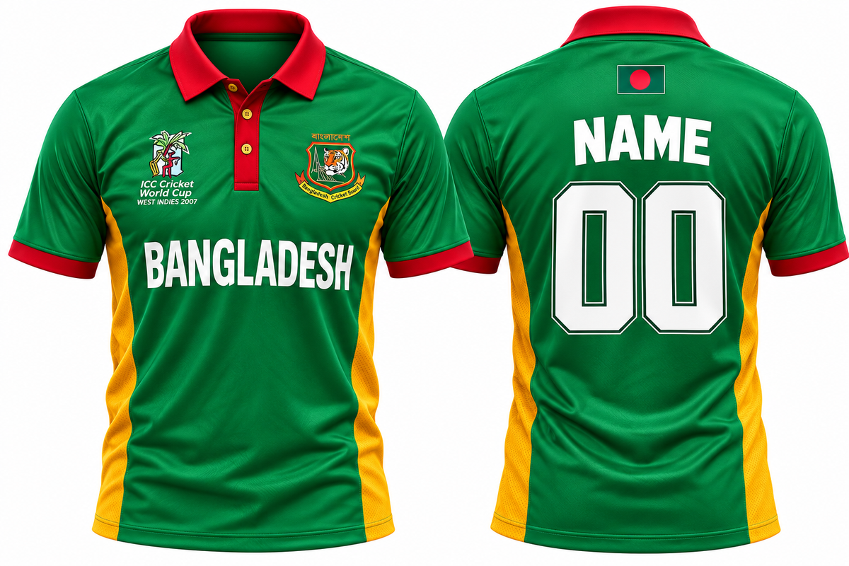 Jerseyjunction Bangladesh 2007 odi worldcup jersey - Print your name number