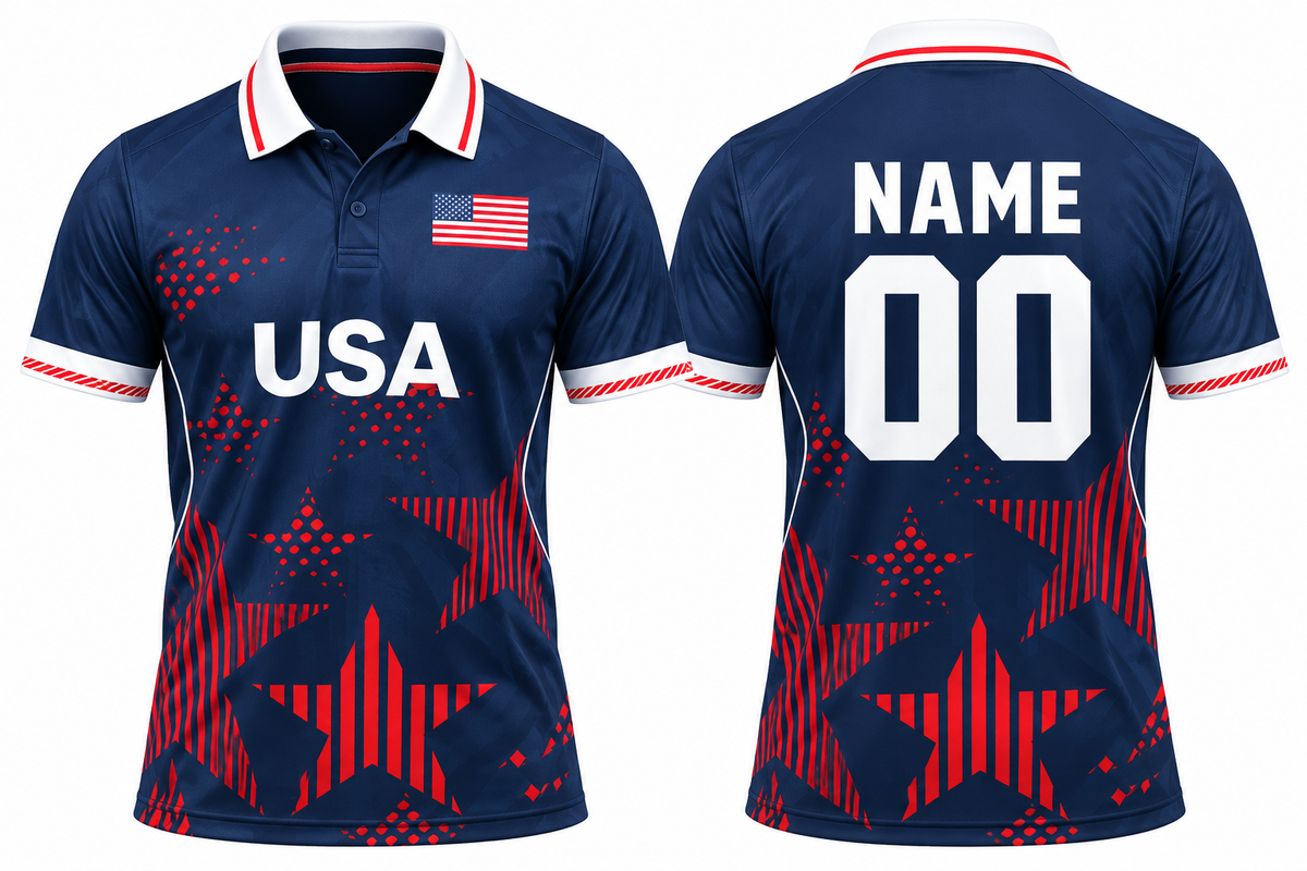JerseyJunction USA 2026 Half Jersey- Print your name number