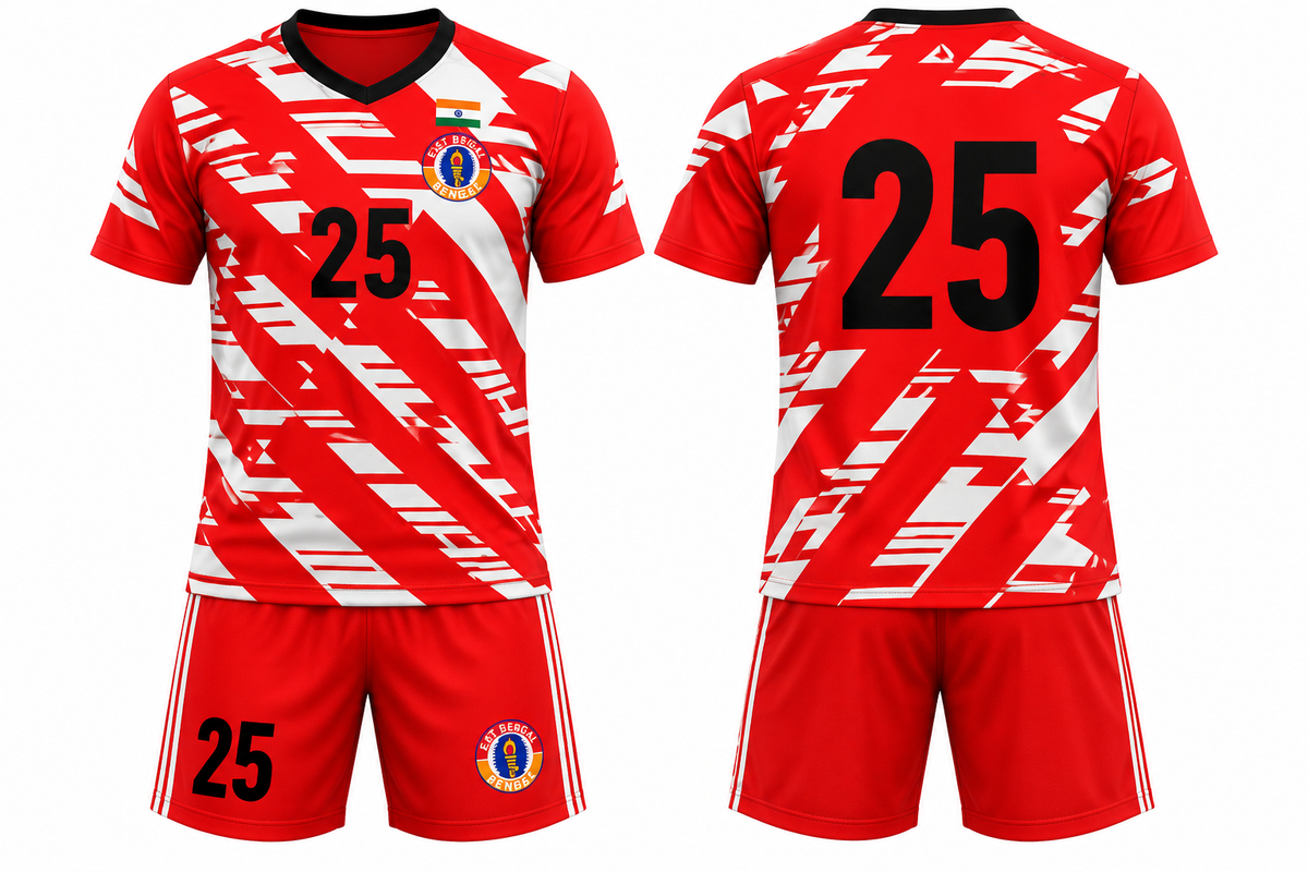 East bengal jersey with shorts