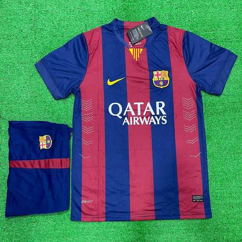 JerseyJunction FC Barcelona Home 2014-15 Retro Jersey with Shorts
