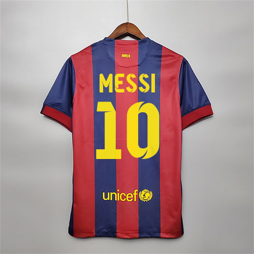 FC Barcelona Messi Home 2014 15 Retro Football Jersey