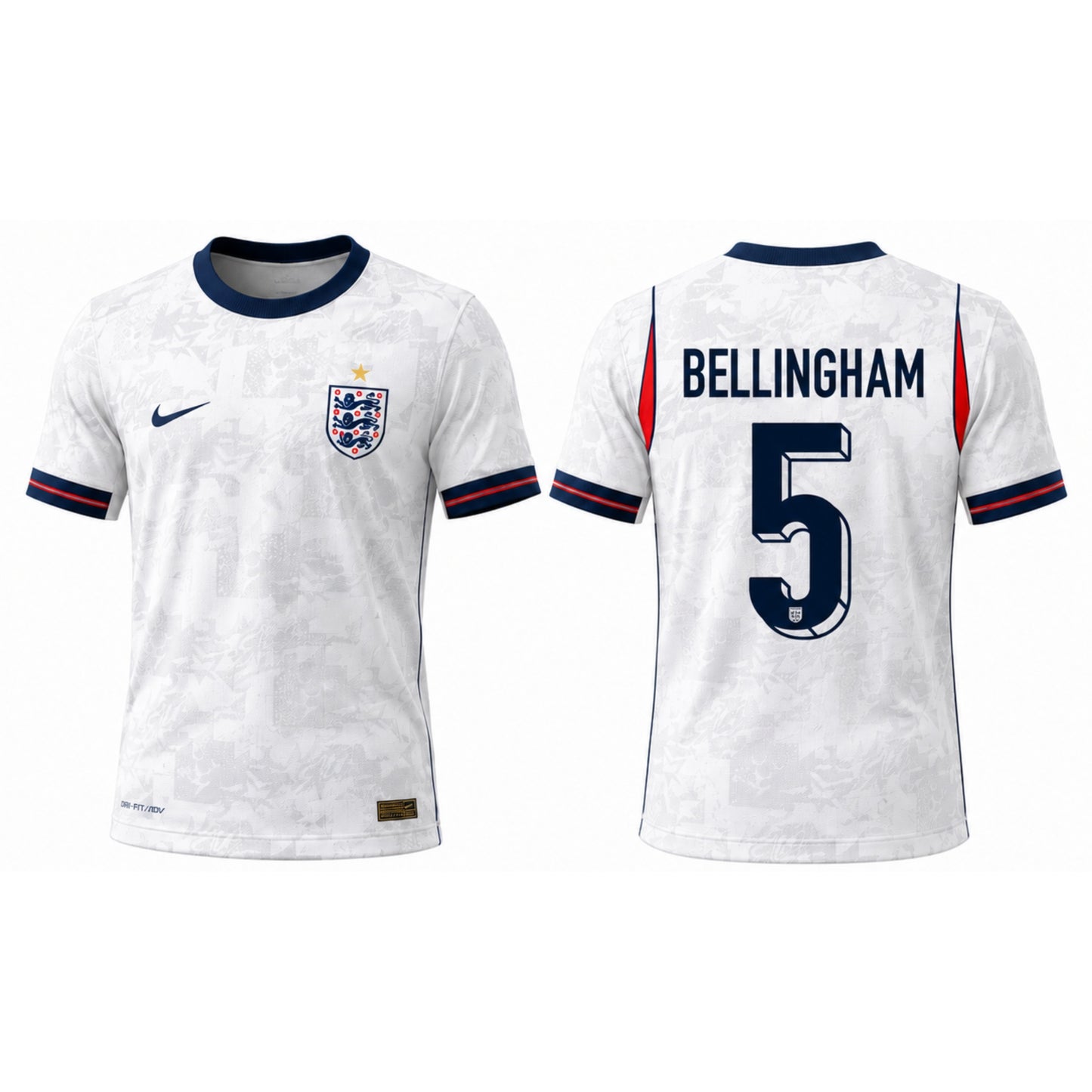 England Football Jersey | Bellingham 5 | Premium Fan Jersey