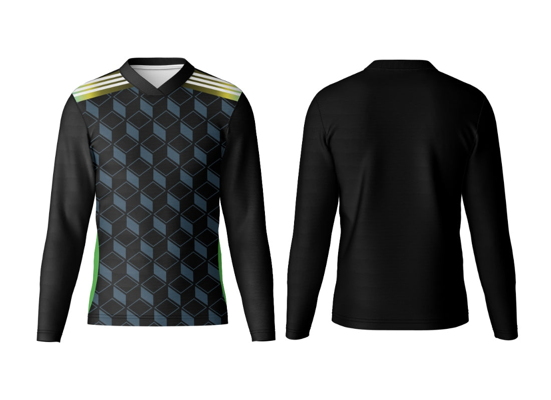 Custom Name Number V Neck Full Sleeve Jersey