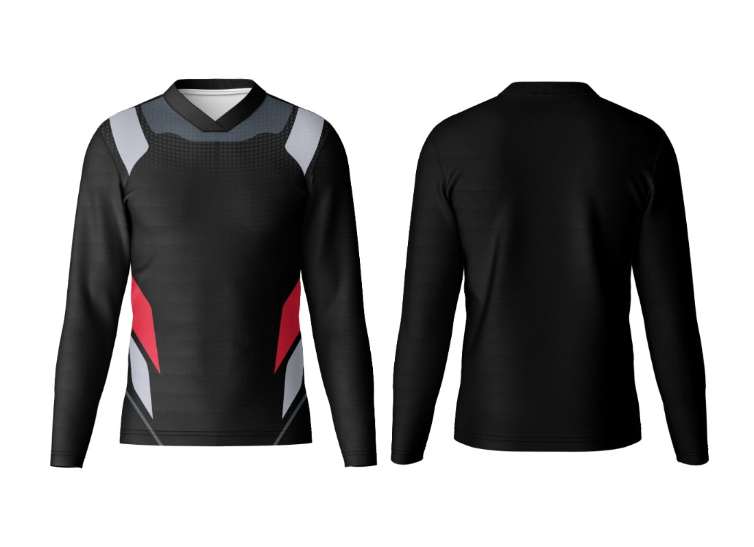 Custom V-Neck Full Sleeve Jersey with Team Name