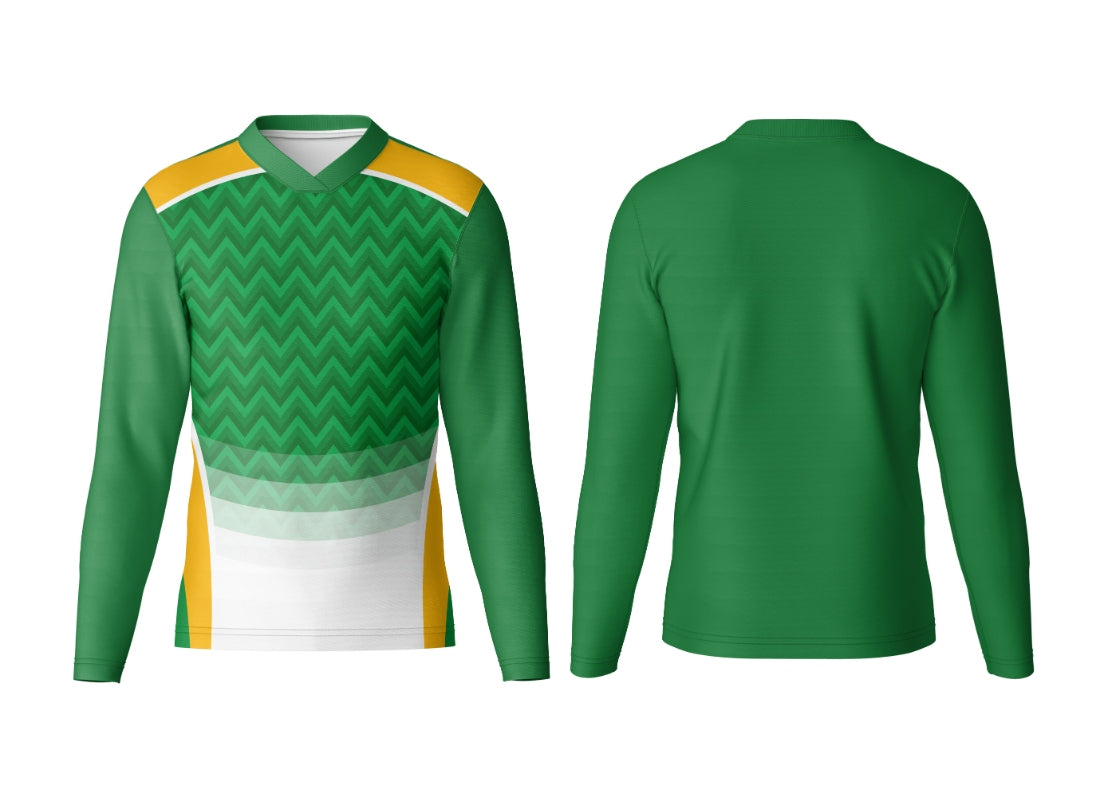 Custom Printed Full Sleeve V Neck Jersey