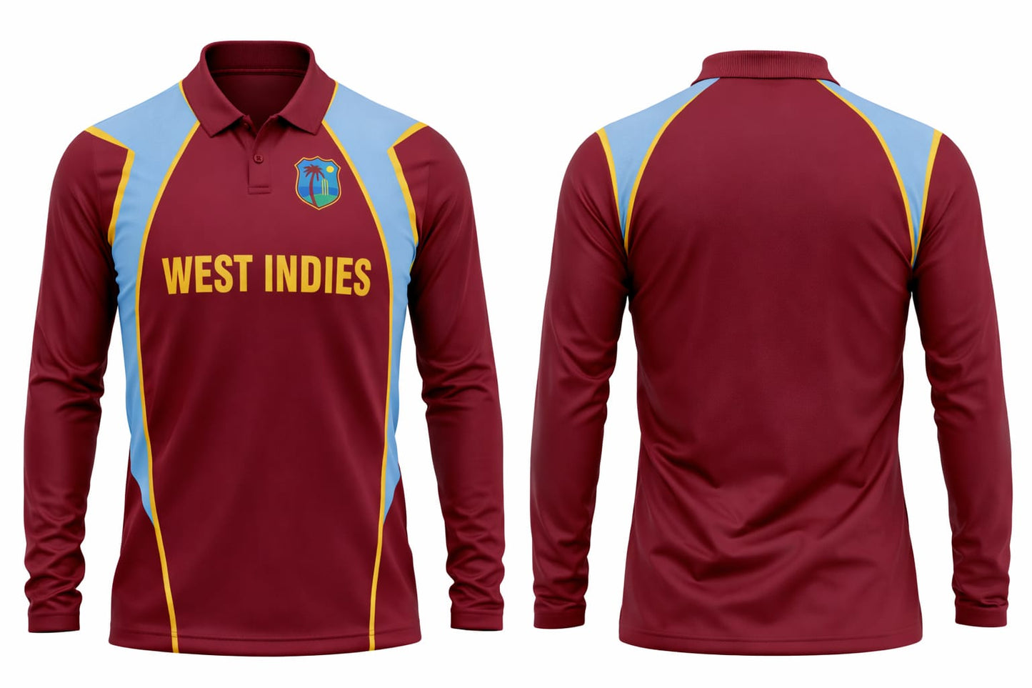 JerseyJunction Customized Replica West Indies T20 World Cup 2012 full Sleeves Cricket Fan Jersey