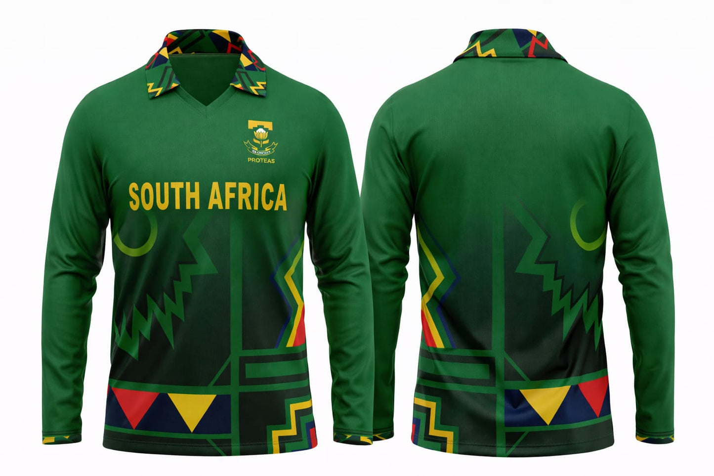 JerseyJuntion Customized Replica South Africa 2021 World cup full sleeves Jersey