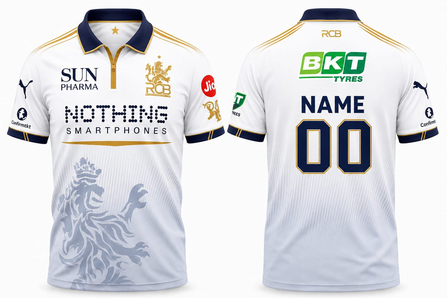 JerseyJunction Customized RCB Jersey Concept white and grey