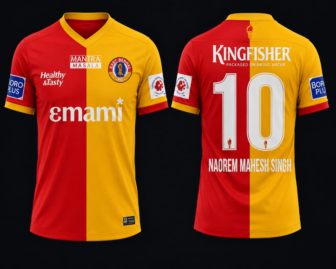 JerseyJuntion Customized Replica East Bengal jersey NAOREM MAHESH SINGH