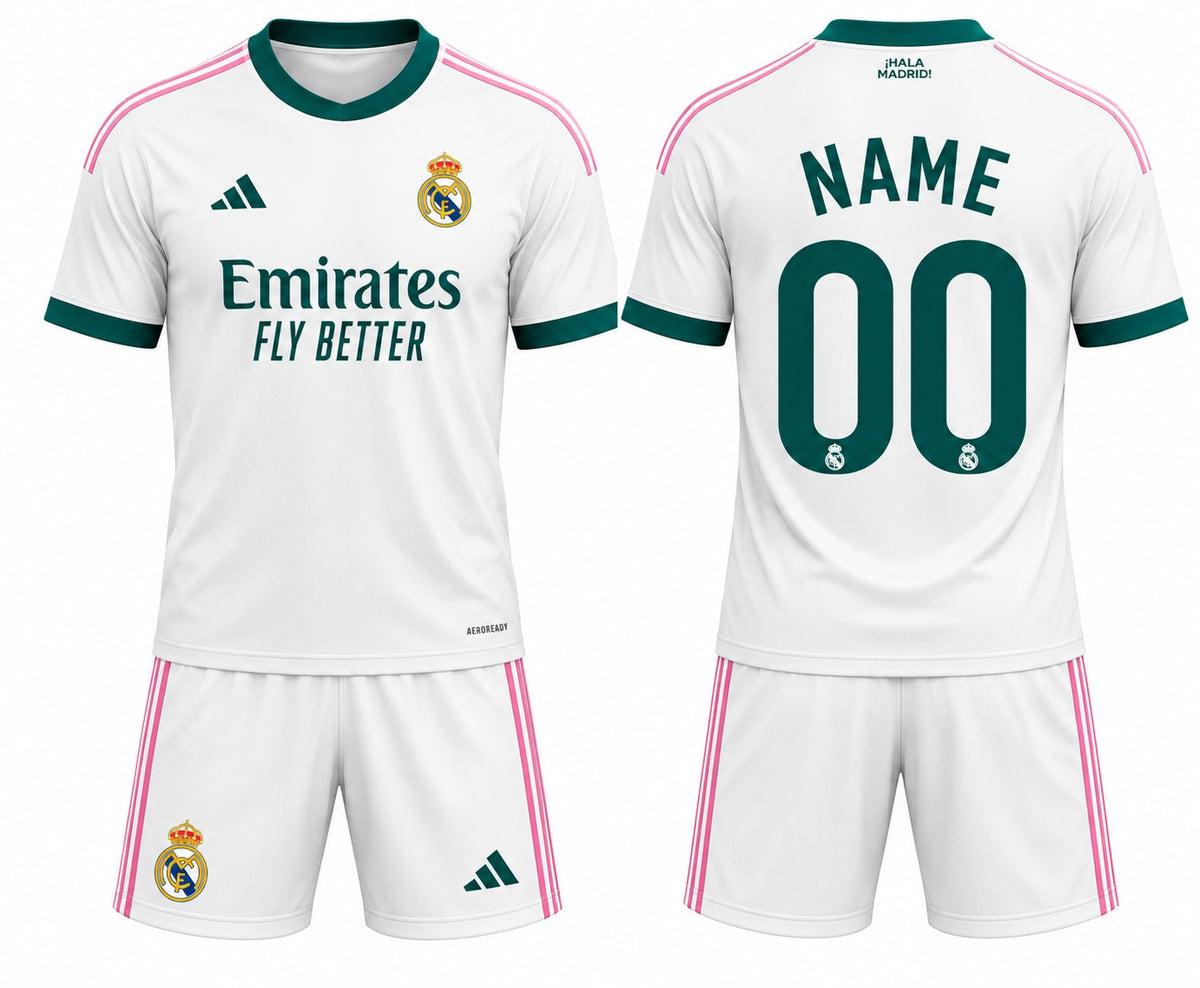 JerseyJunction Real Madrid 26-27 Home Kit print jersey with shorts2