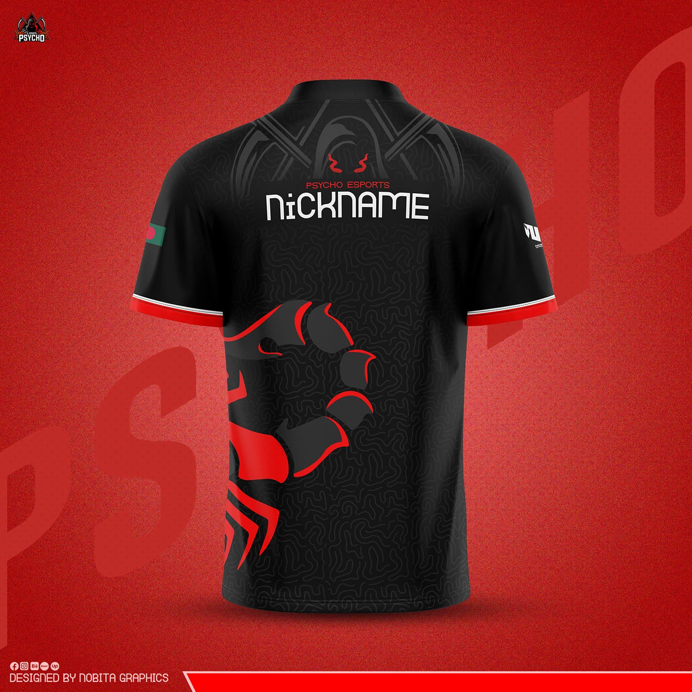 Physcho Customized Esports Gaming Jerseys – Add Name