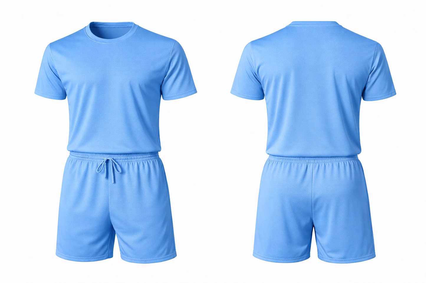 Plain sky blue jersey with shorts