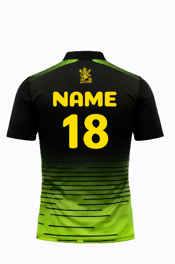 JerseyJunction Customized Bengaluru IPL Jersey 2024 polo neck half sleeve green jersey