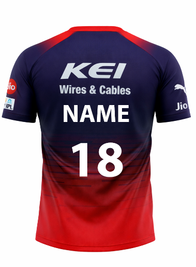 JerseyJunction Customized Bengaluru IPL Jersey 2023 round neck half sleeves