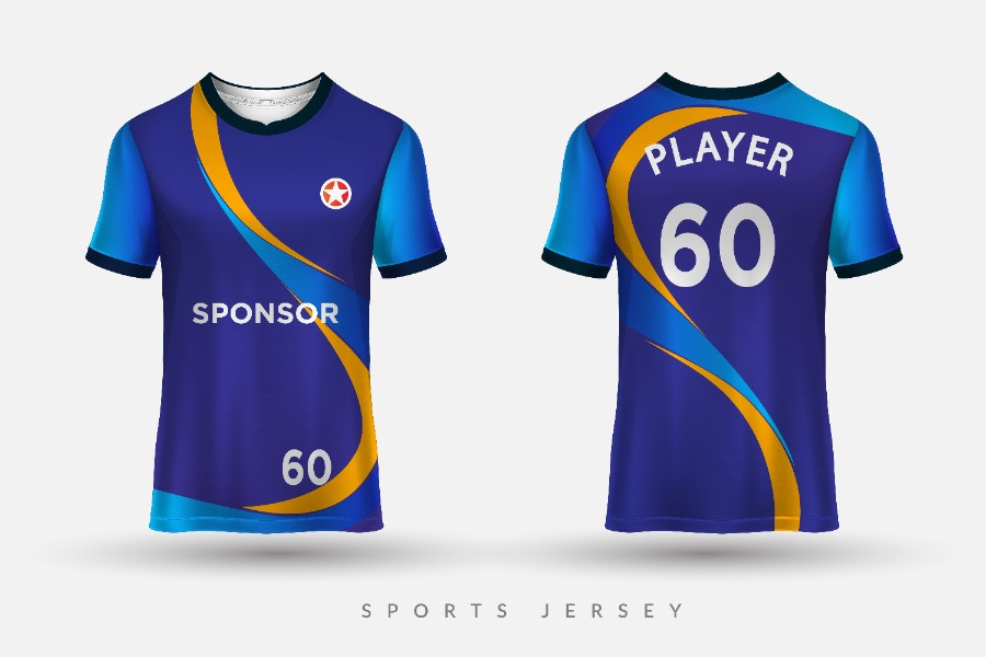 Round Neck Half Sleeve Team Jersey Custom