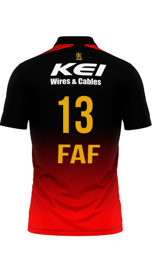 JerseyJunction Customized RCB FAF DU PLESSIS jersey