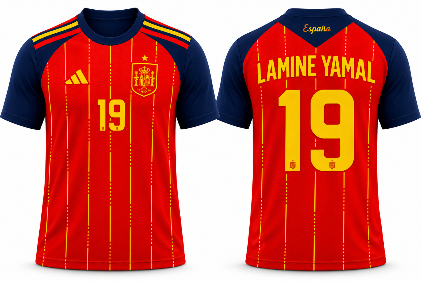 Spain Home jersey print your name number