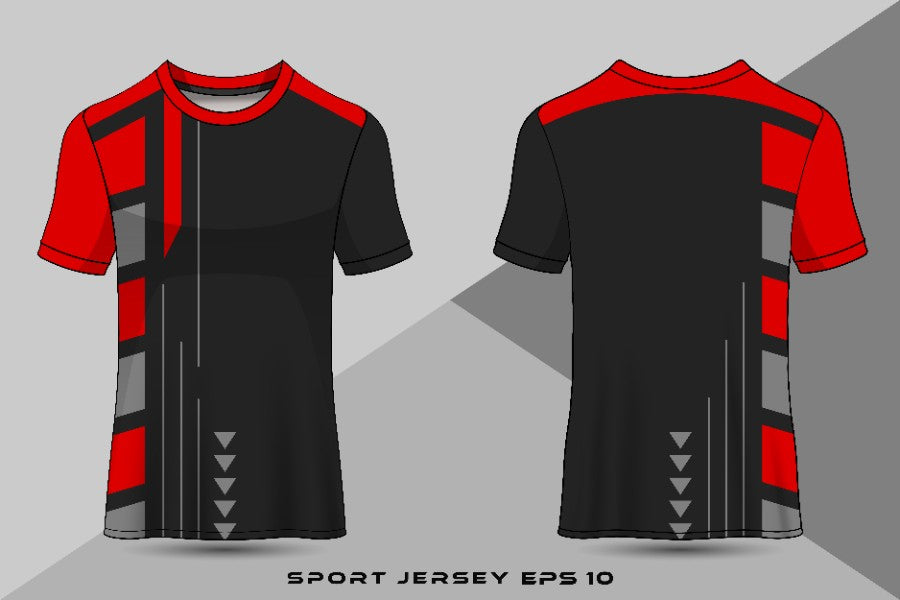 Customized round neck jersey with player name and number