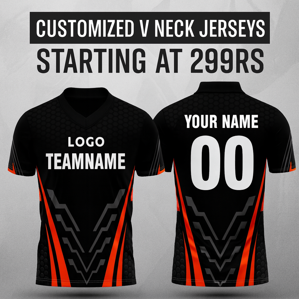 V Neck Half Sleeve Jerseys