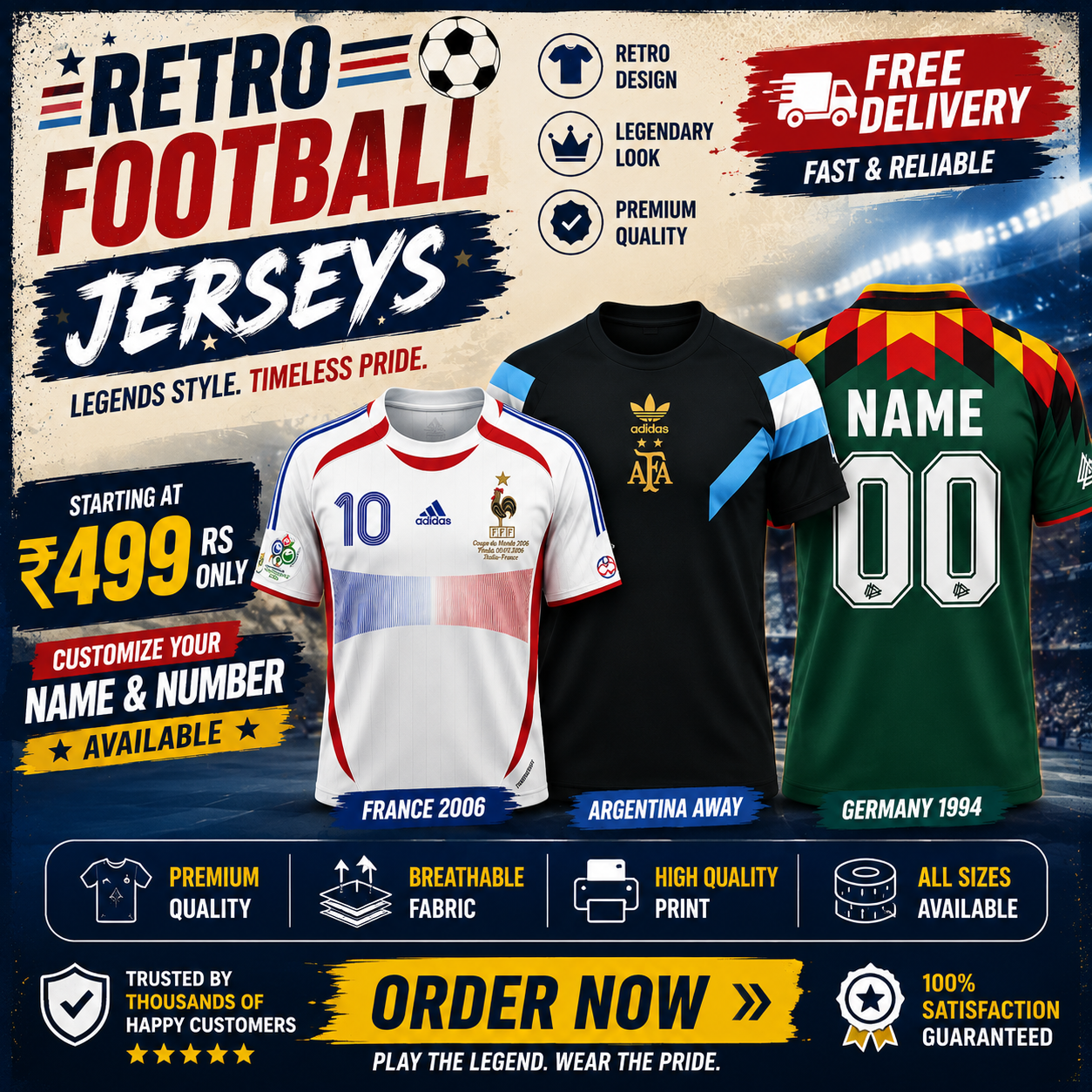 Football Retro jerseys